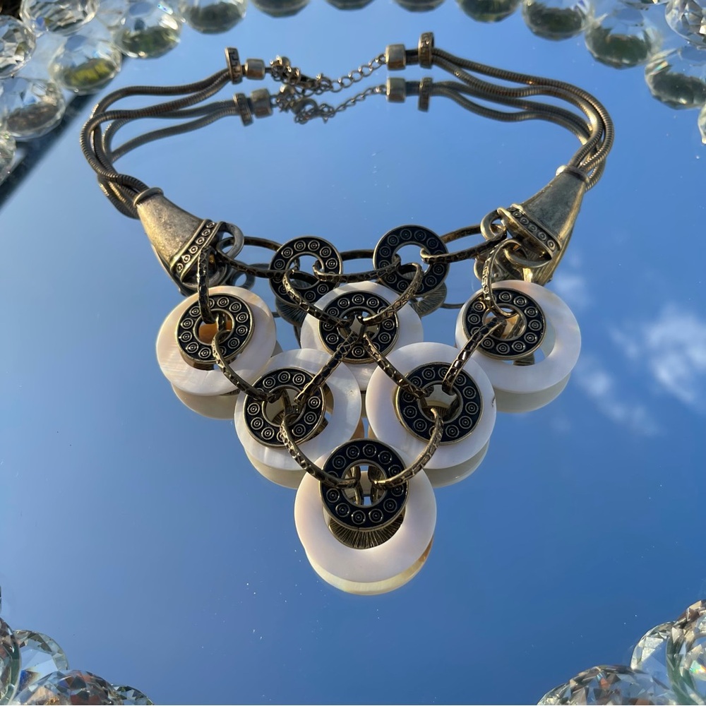 STATEMENT COLLAR, Thick Choker, African PENDANTS, Necklace, Minimalist Golden